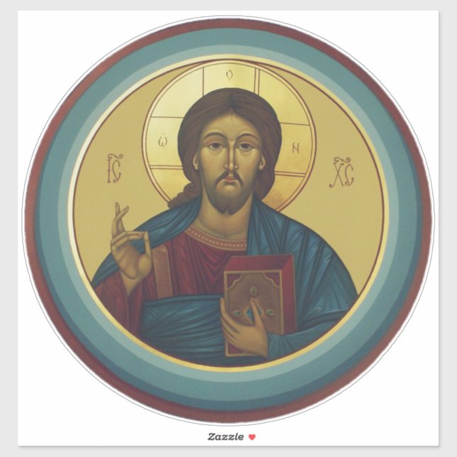 Adesivo Jesus Cristo Pantocrator  (Folha)