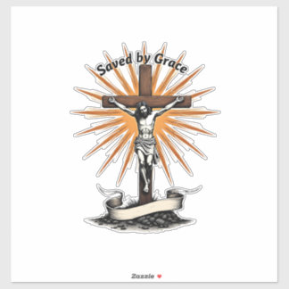 Adesivo Jesus Cross Faith Vintage Engraving Christian Shir