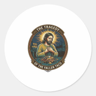 Adesivo Jesus Derrubou Comida de Rua de Taco Tarde da Noit