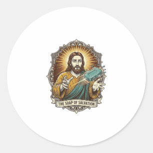 Adesivo Jesus Derrubou Sabão Escorregadio no Banheiro Desa