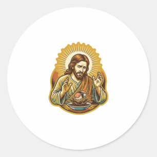 Adesivo Jesus Derrubou Sushi No Molho de Soja Mancha Humor
