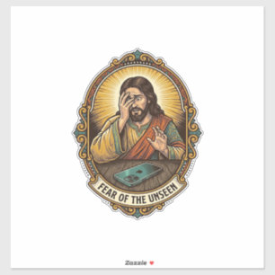 Adesivo Jesus Derrubou Tela do Telefone No Chão Da Boate H
