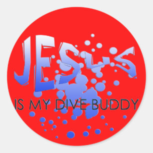 ADESIVO JESUS DIVE BUDDDY