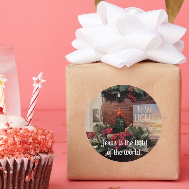 Adesivo Jesus é a luz do mundo. (Festa)