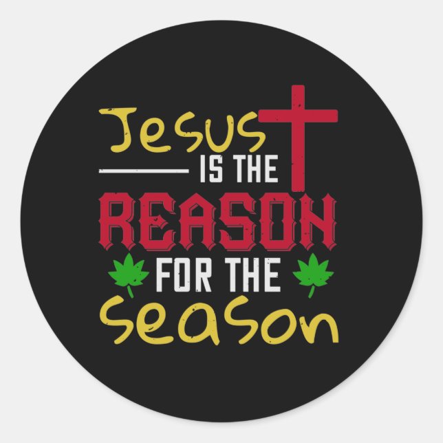Adesivo Jesus é a razão da estação (Frente)