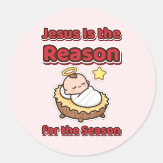 Adesivo Jesus É a Razão da Temporada Menino Jesus