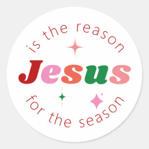 Adesivo Jesus é a razão do feriado de Natal festivo