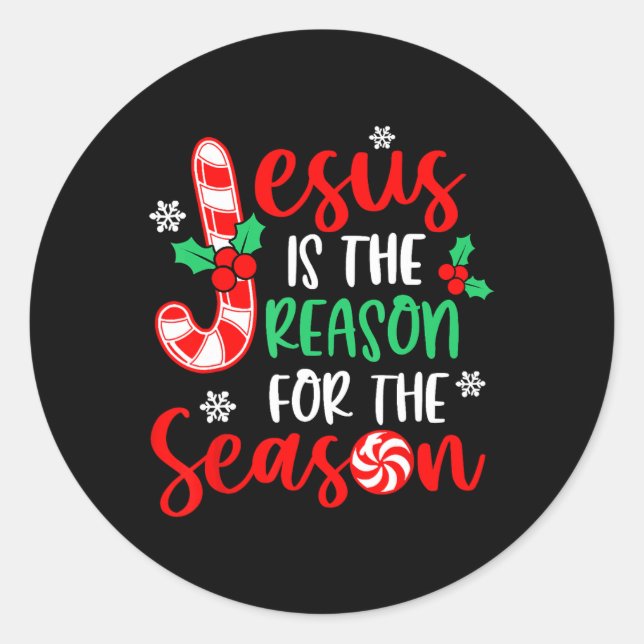 Adesivo Jesus É A Razão Do Natal Da Época (Frente)