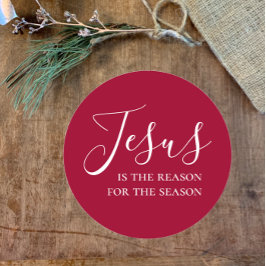 Adesivo Jesus é a razão para a época do Natal Vermelho
