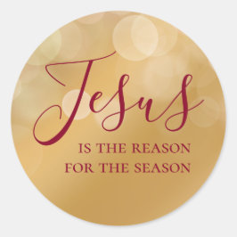 Adesivo Jesus é a razão para o Natal Dourado da temporada