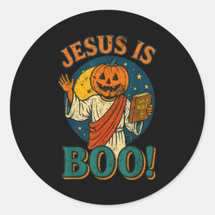 Adesivo Jesus É Boo! Fofo Cristão Vintage Halloween Anos 9