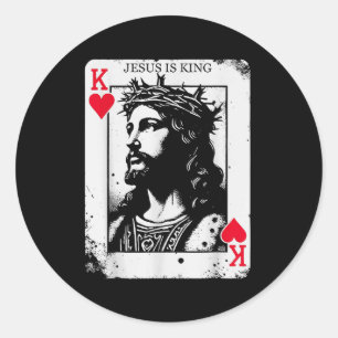 Adesivo Jesus é cartão rei desenho cristão rei de copas