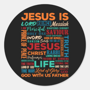 Adesivo Jesus é Cristo fé religiosa Jesus cristão