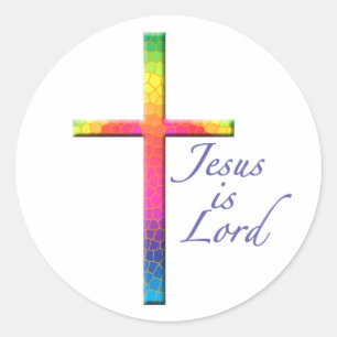 Adesivo Jesus é cruz Senhor-Colorida