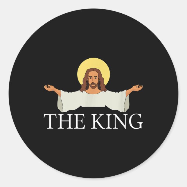Adesivo Jesus é fé religiosa cristã-rei (Frente)