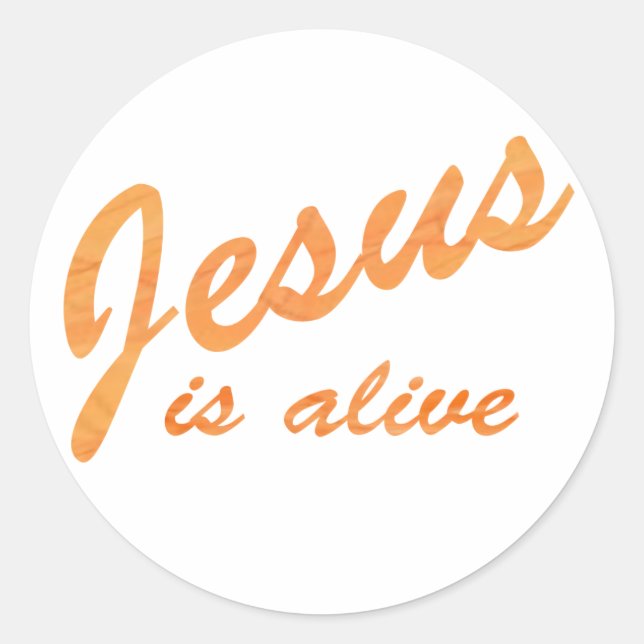 Adesivo Jesus é laranja de efeito vivo (Frente)
