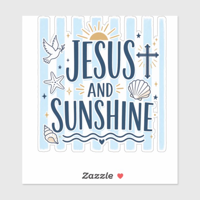 Adesivo Jesus e Luz do Sol (Folha)