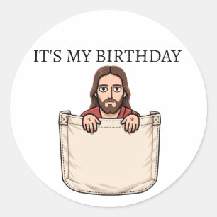 Adesivo jesus é meu aniversário tote