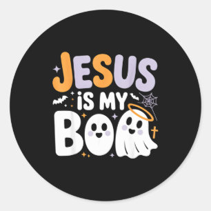 Adesivo Jesus É Meu Boo Fofo Halloween Cristão Fantasma Di