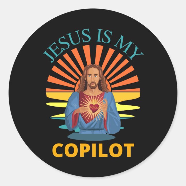 ADESIVO JESUS É MEU COPILOTO (Frente)