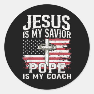 Adesivo Jesus É Meu Pai Salvador É Meu Treinador Vintage C