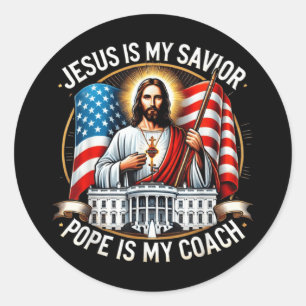 Adesivo Jesus é meu pai salvador é minha eleição de treina
