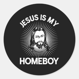 Adesivo Jesus É Meu Parceiro Camiseta Divertida Bíblia Cri