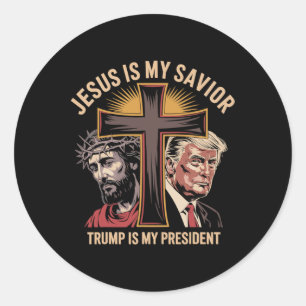 Adesivo Jesus é meu salvador é meu presidente bíblico