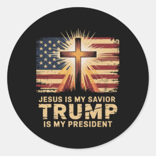 Adesivo Jesus é meu salvador é meu presidente bíblico
