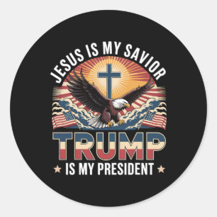 Adesivo Jesus é meu salvador é meu presidente religioso