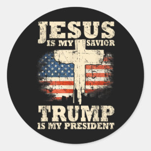 Adesivo Jesus é meu salvador é meu presidente Trump