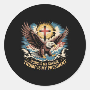 Adesivo Jesus é meu salvador é meu presidente Trump Sup