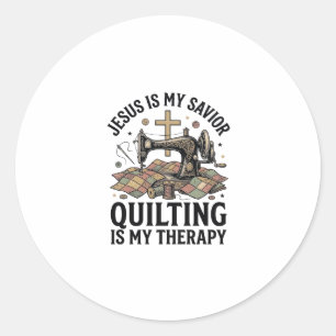 Adesivo Jesus É Meu Salvador Quilting É Minha Terapia