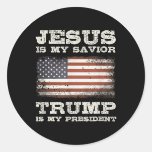 Adesivo Jesus é meu salvador, Trump é meu presidente