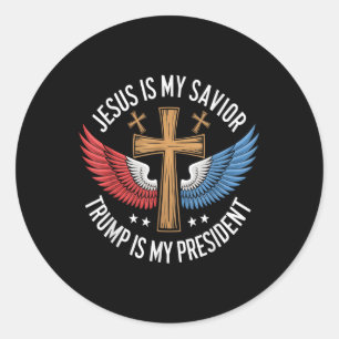 Adesivo Jesus é meu salvador Trump é meu presidente 2024