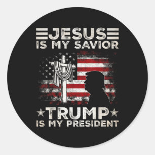Adesivo Jesus É Meu Salvador Trump É Meu Presidente 2024 E