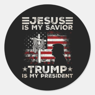 Adesivo Jesus É Meu Salvador Trump É Meu Presidente 2024 E