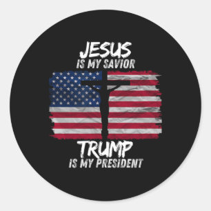 Adesivo Jesus É Meu Salvador Trump É Meu Presidente 2024 M