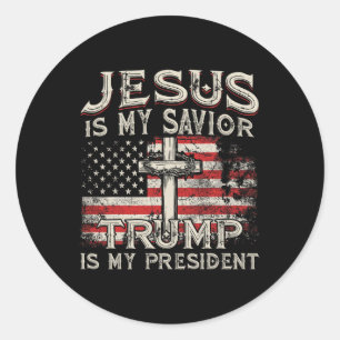 Adesivo Jesus É Meu Salvador Trump É Meu Presidente Americ