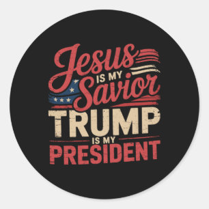 Adesivo Jesus É Meu Salvador Trump É Meu Presidente Bíblic