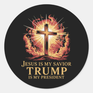 Adesivo Jesus é meu salvador Trump é meu presidente cristã