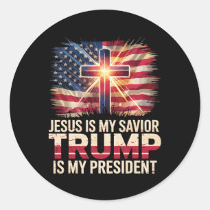 Adesivo Jesus É Meu Salvador Trump É Meu Presidente Cristã