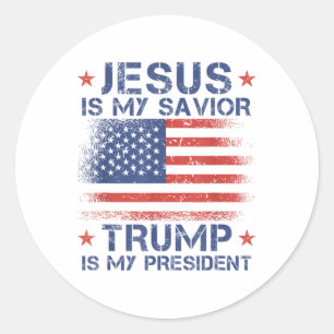 Adesivo Jesus é meu salvador Trump é meu presidente nos re