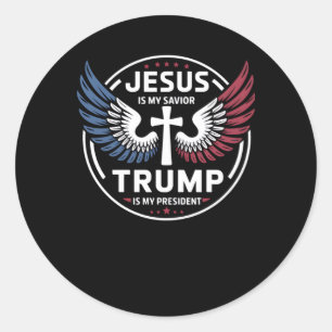 Adesivo Jesus é meu salvador Trump é meu presidente - Patr