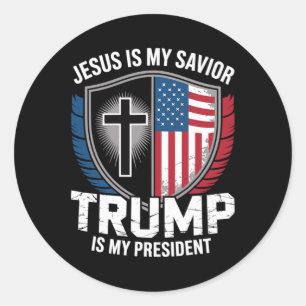 Adesivo Jesus É Meu Salvador Trump É Meu Presidente Pro-tr