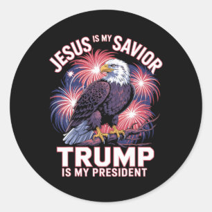 Adesivo Jesus É Meu Salvador Trump É Meu Presidente Religi