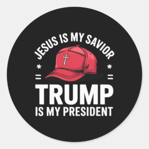 Adesivo Jesus É Meu Salvador Trump É Meu Presidente Religi