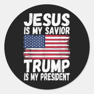 Adesivo Jesus é meu salvador Trump é meu presidente _ Repú