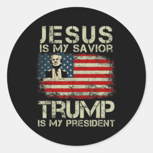 Adesivo Jesus É Meu Salvador Trump É Meu Presidente Trump