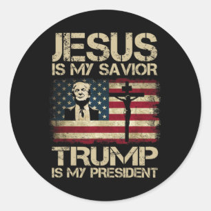 Adesivo Jesus É Meu Salvador Trump É Meu Presidente Trump